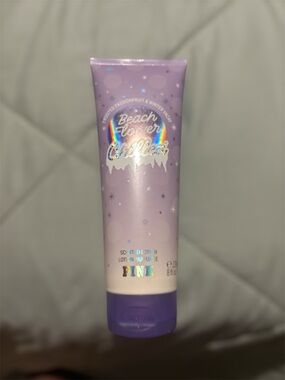 PINK Victoria's Secret Beach Flower Glitter Scented Lotion - Lavender Purple